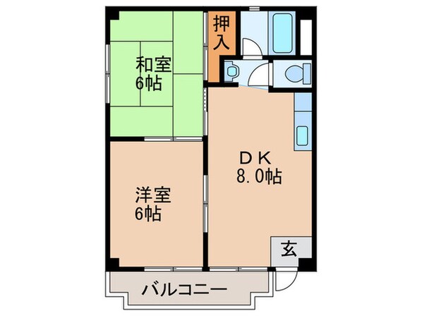 サンシャイン三津屋の物件間取画像